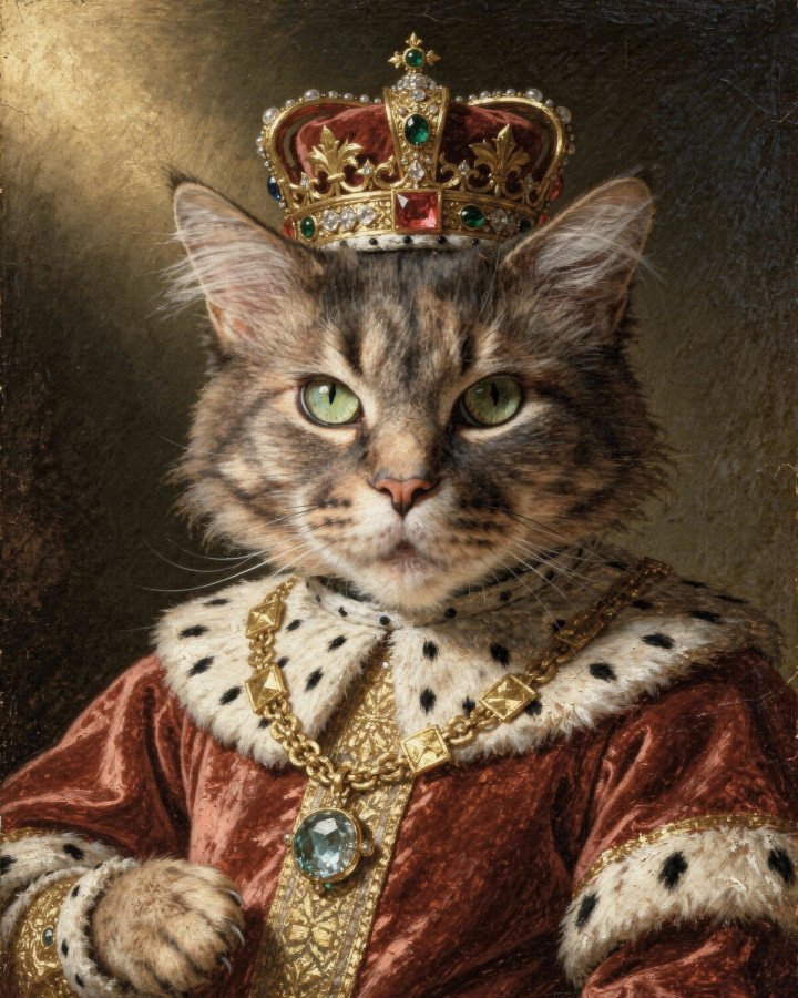 Exemple de portrait Le Roi pour un chat