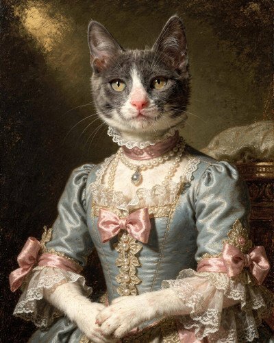 Exemple de portrait La Marquise pour un chat