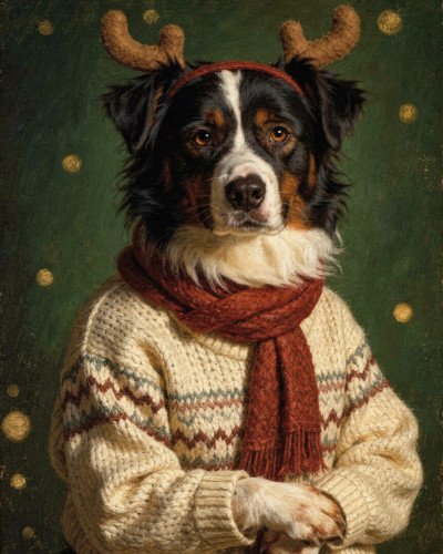 Exemple de portrait Le Renne pour un chien