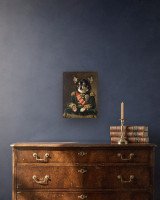 Portrait Le Général sur toile 30 × 40 cm, accrochée au-dessus d’un meuble (photomontage, échelle indicative)