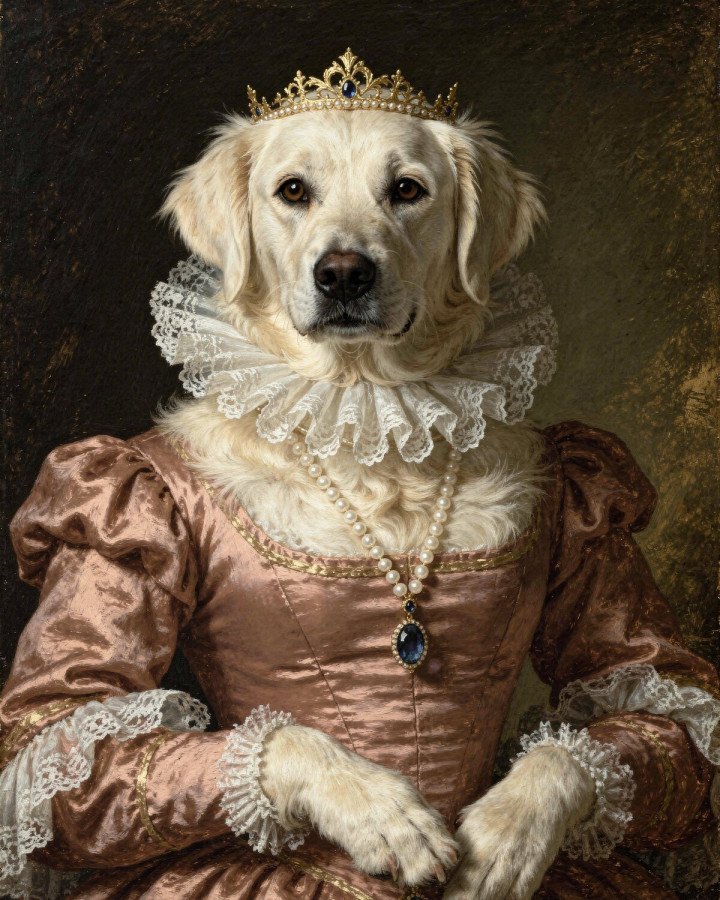 Exemple de portrait La Duchesse pour un chien