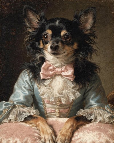 Exemple de portrait La Marquise pour un chien