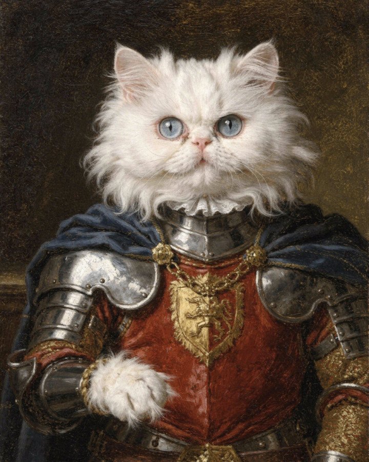 Exemple de portrait Le Chevalier pour un chat