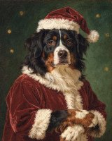 Exemple de portrait Le Père Noël pour un chien