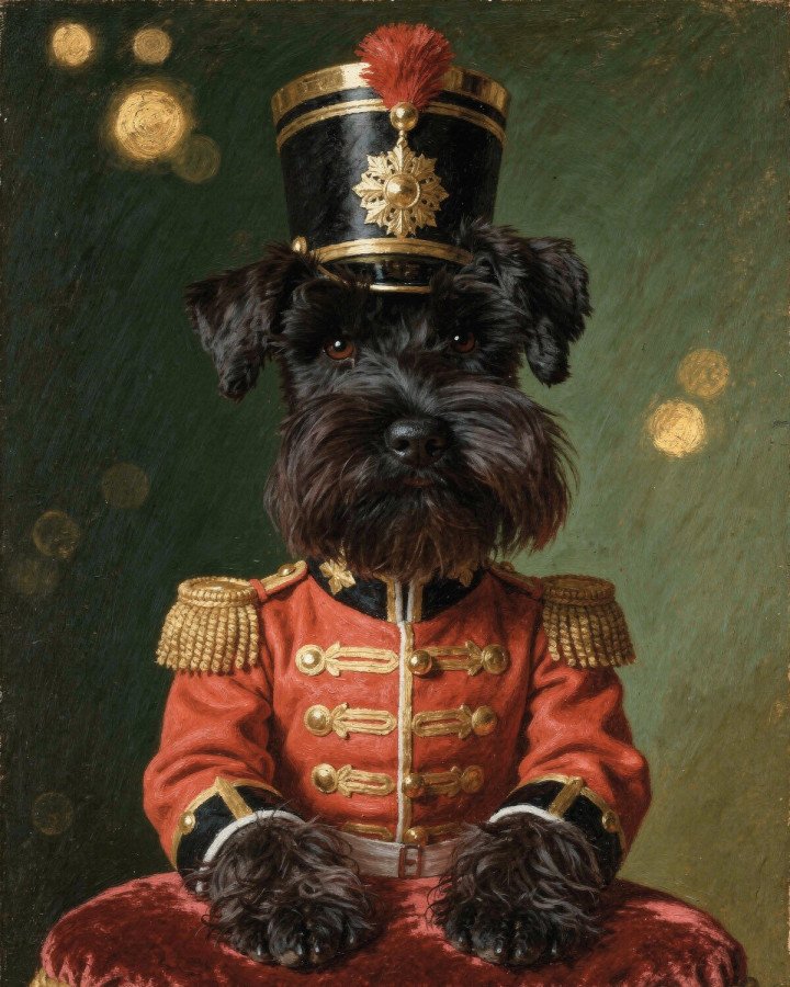 Exemple de portrait Le Casse-noisette pour un chien