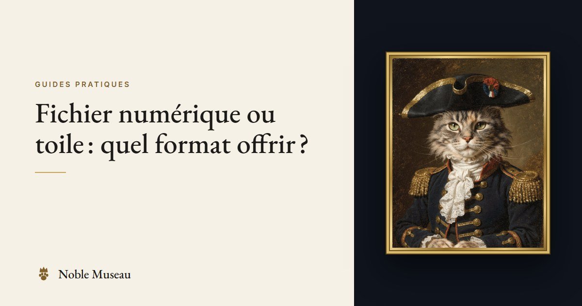 Exemple de portrait : un chat en amiral, dans un cadre doré